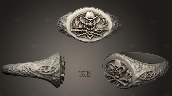 Skull Ring 3d stl модель для ЧПУ